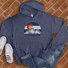 Load image into Gallery viewer, Colorado Mountains and Flag Circle Hoodie