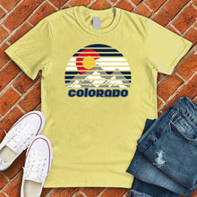 Load image into Gallery viewer, Colorado Mountains and Flag Circle Tee