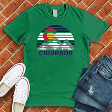 Load image into Gallery viewer, Colorado Mountains and Flag Circle Tee
