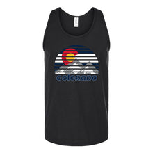 Load image into Gallery viewer, Colorado Mountains and Flag Circle Unisex Tank Top
