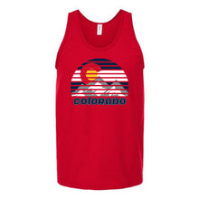 Load image into Gallery viewer, Colorado Mountains and Flag Circle Unisex Tank Top