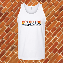 Load image into Gallery viewer, Colorado Rocky Mountains Sunset Unisex Tank Top