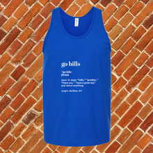 Load image into Gallery viewer, Go Bills Definition Unisex Tank Top