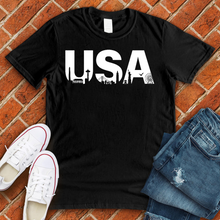 Load image into Gallery viewer, USA Skyline Letters Alternate Tee