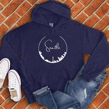 Load image into Gallery viewer, Seattle Curved Skyline Hoodie