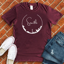 Load image into Gallery viewer, Seattle Curved Skyline tee