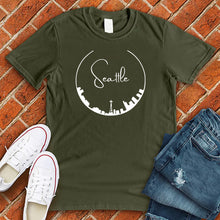 Load image into Gallery viewer, Seattle Curved Skyline tee