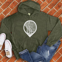 Load image into Gallery viewer, Seattle Map Hoodie