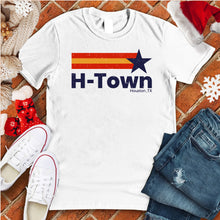 Load image into Gallery viewer, H-Town Star Stripes Xmas Tee