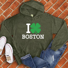 Load image into Gallery viewer, I Love Boston Clover Hoodie