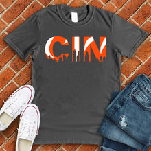 Load image into Gallery viewer, Cincinnati Tiger Stripes Skyline Tee