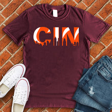Load image into Gallery viewer, Cincinnati Tiger Stripes Skyline Tee