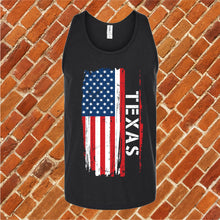 Load image into Gallery viewer, Texas Flag Varsity Type Unisex Tank Top