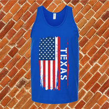 Load image into Gallery viewer, Texas Flag Varsity Type Unisex Tank Top