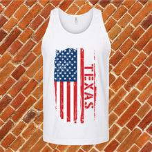 Load image into Gallery viewer, Texas Flag Varsity Type Unisex Tank Top
