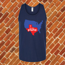 Load image into Gallery viewer, Texas I'm With Stupid Unisex Tank Top