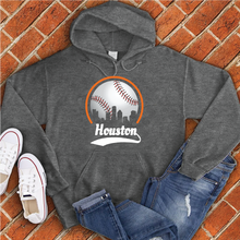 Load image into Gallery viewer, Baseball Houston City Outline Hoodie