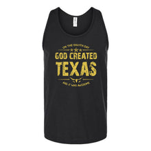 Load image into Gallery viewer, God Created Texas Unisex Tank Top