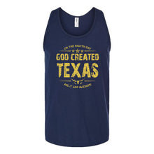 Load image into Gallery viewer, God Created Texas Unisex Tank Top