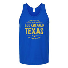Load image into Gallery viewer, God Created Texas Unisex Tank Top