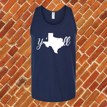 Load image into Gallery viewer, Texas Y'all Unisex Tank Top