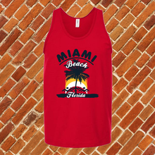 Load image into Gallery viewer, Miami Beach Palm Tree Unisex Tank Top