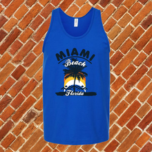 Load image into Gallery viewer, Miami Beach Palm Tree Unisex Tank Top