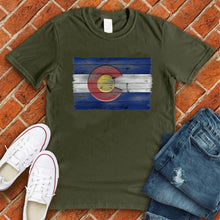 Load image into Gallery viewer, Wooden Colorado Flag Tee