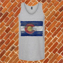 Load image into Gallery viewer, Wooden Colorado Flag Unisex Tank Top