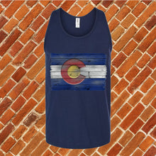 Load image into Gallery viewer, Wooden Colorado Flag Unisex Tank Top