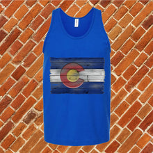 Load image into Gallery viewer, Wooden Colorado Flag Unisex Tank Top