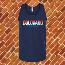 Load image into Gallery viewer, Colorado Adventure is Calling Unisex Tank Top