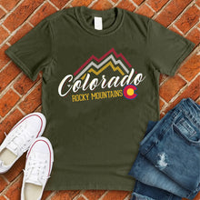 Load image into Gallery viewer, Rocky Mountain Colorado Flag Tee