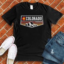 Load image into Gallery viewer, Colorado Sunset Badge Tee