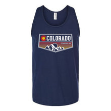 Load image into Gallery viewer, Colorado Sunset Badge Unisex Tank Top