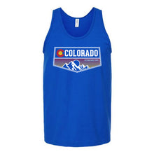 Load image into Gallery viewer, Colorado Sunset Badge Unisex Tank Top