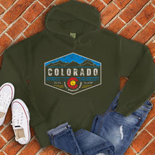Load image into Gallery viewer, Colorado Hexagon Badge Hoodie