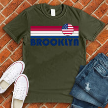 Load image into Gallery viewer, Brooklyn American Flag Rainbow Tee