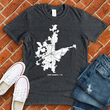 Load image into Gallery viewer, Fort Worth Map Tee