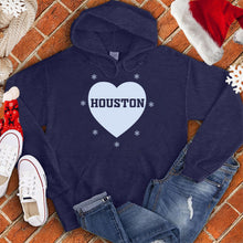 Load image into Gallery viewer, Houston Snowflake Heart Hoodie