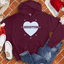 Load image into Gallery viewer, Houston Snowflake Heart Hoodie