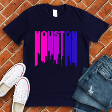 Load image into Gallery viewer, Neon Retro City Houston Tee