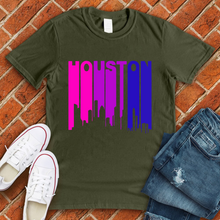 Load image into Gallery viewer, Neon Retro City Houston Tee
