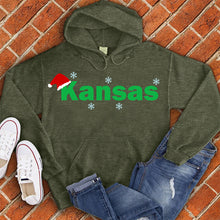Load image into Gallery viewer, Kansas City Santa Hat Hoodie