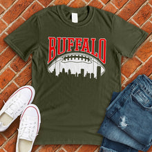 Load image into Gallery viewer, Buffalo Skyline Football Tee