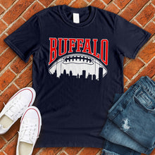 Load image into Gallery viewer, Buffalo Skyline Football Tee