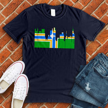 Load image into Gallery viewer, Portland Skyline Flag Tee