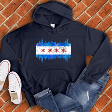 Load image into Gallery viewer, Chicago Skyline Flag Hoodie