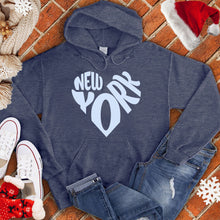 Load image into Gallery viewer, New York Snow Heart Hoodie