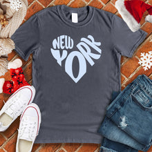Load image into Gallery viewer, New York Snow Heart Tee